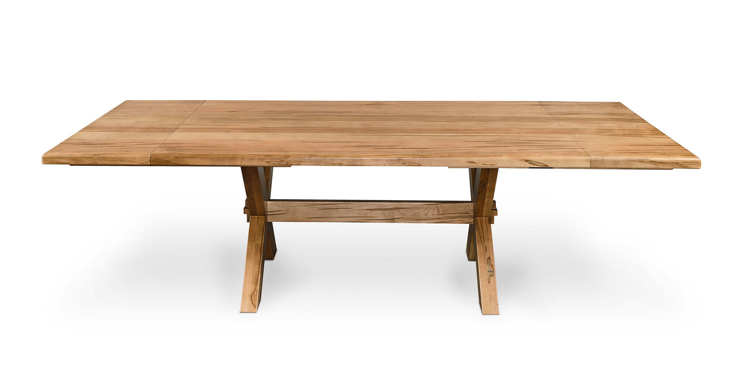 Crossbuck Dining Table with Extendable Leaves Bassett