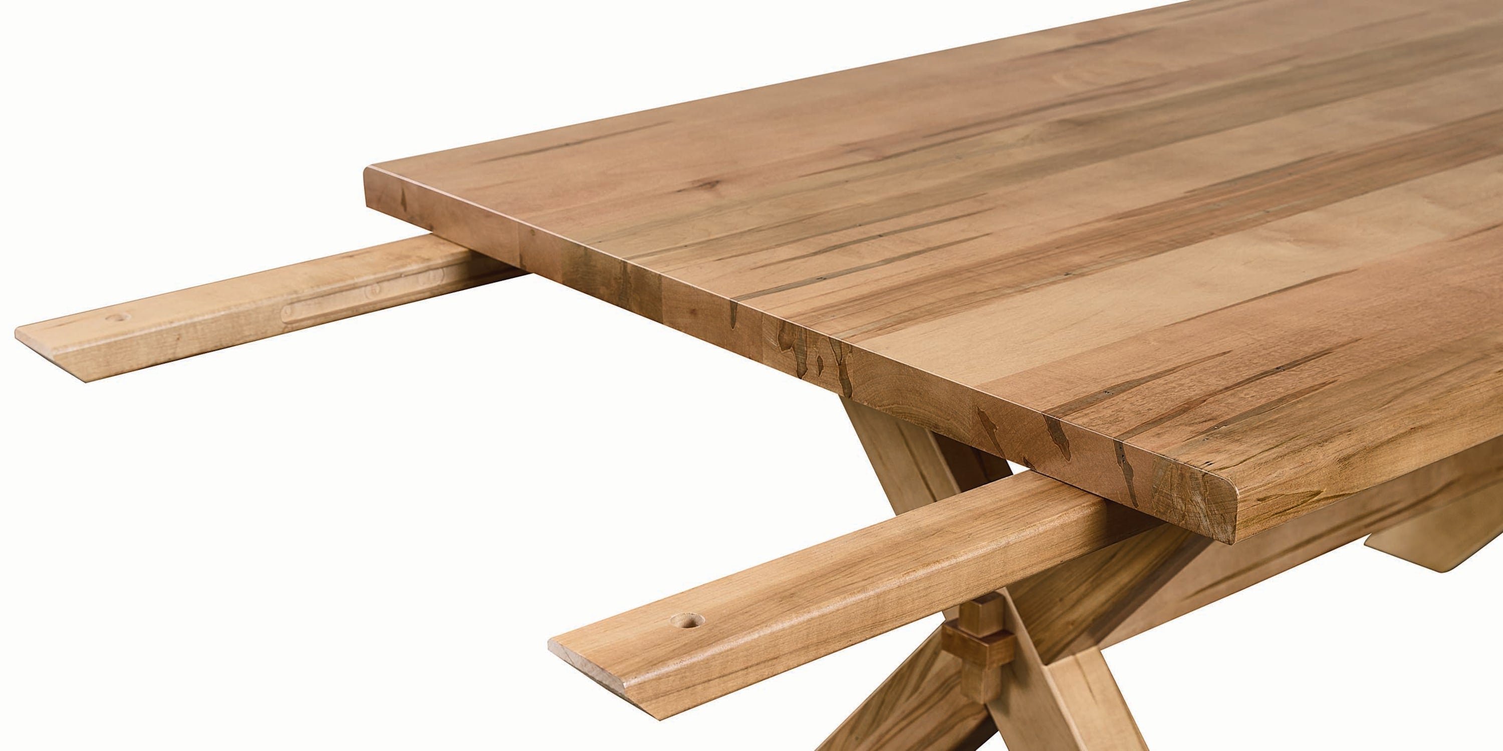 Crossbuck Dining Table with Extendable Leaves Bassett