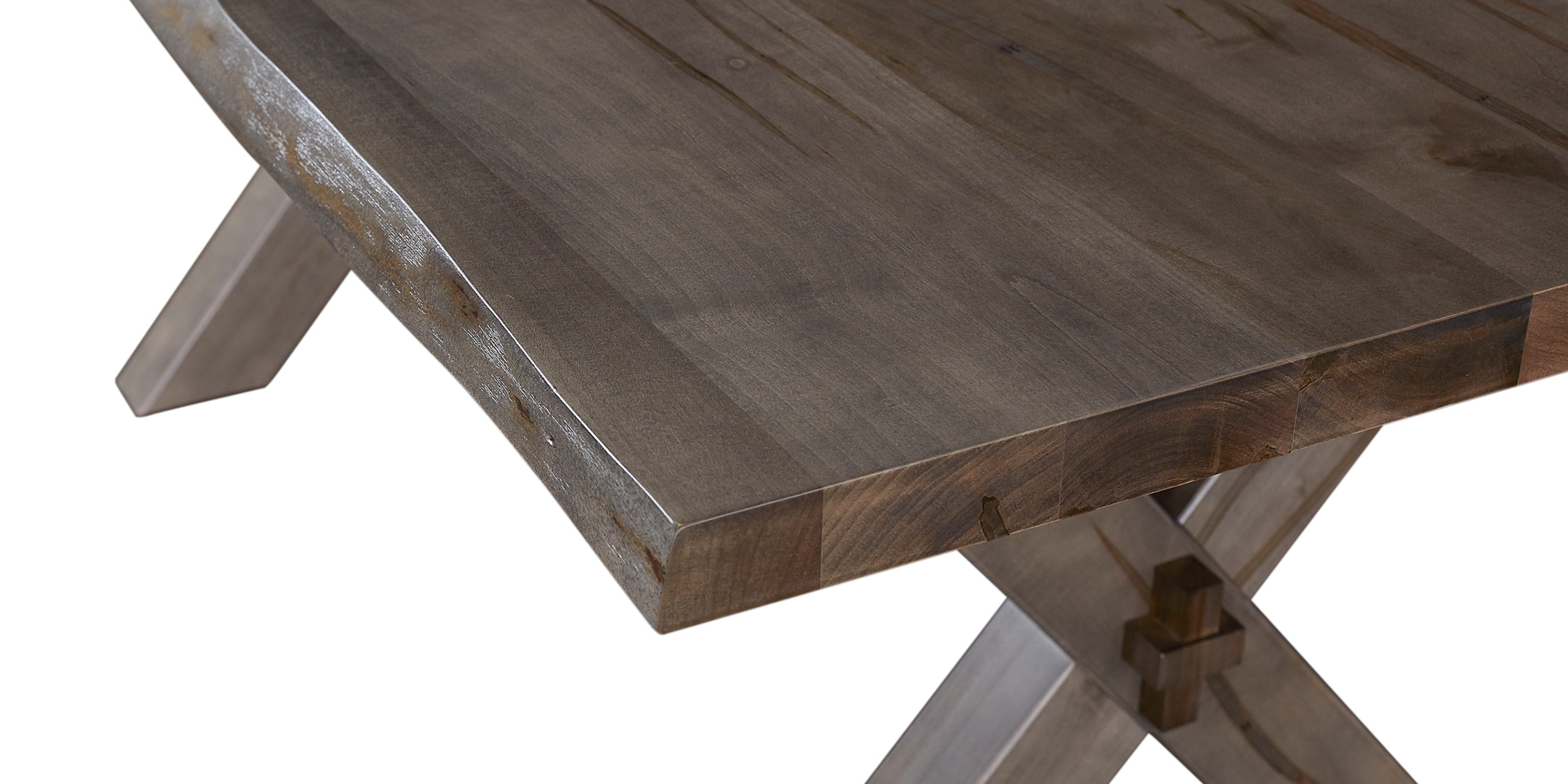 Crossbuck Live Edge Rectangle Dining Table Bassett