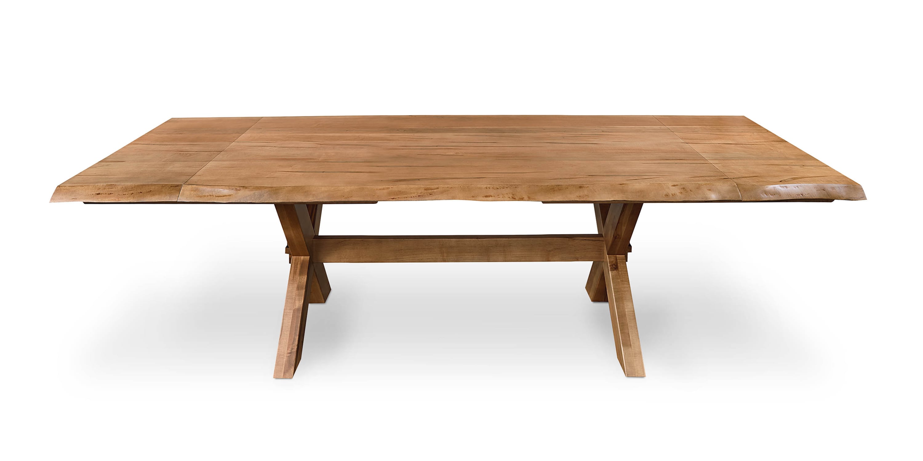 Crossbuck Live Edge Dining Table with Extendable Leaves Bassett