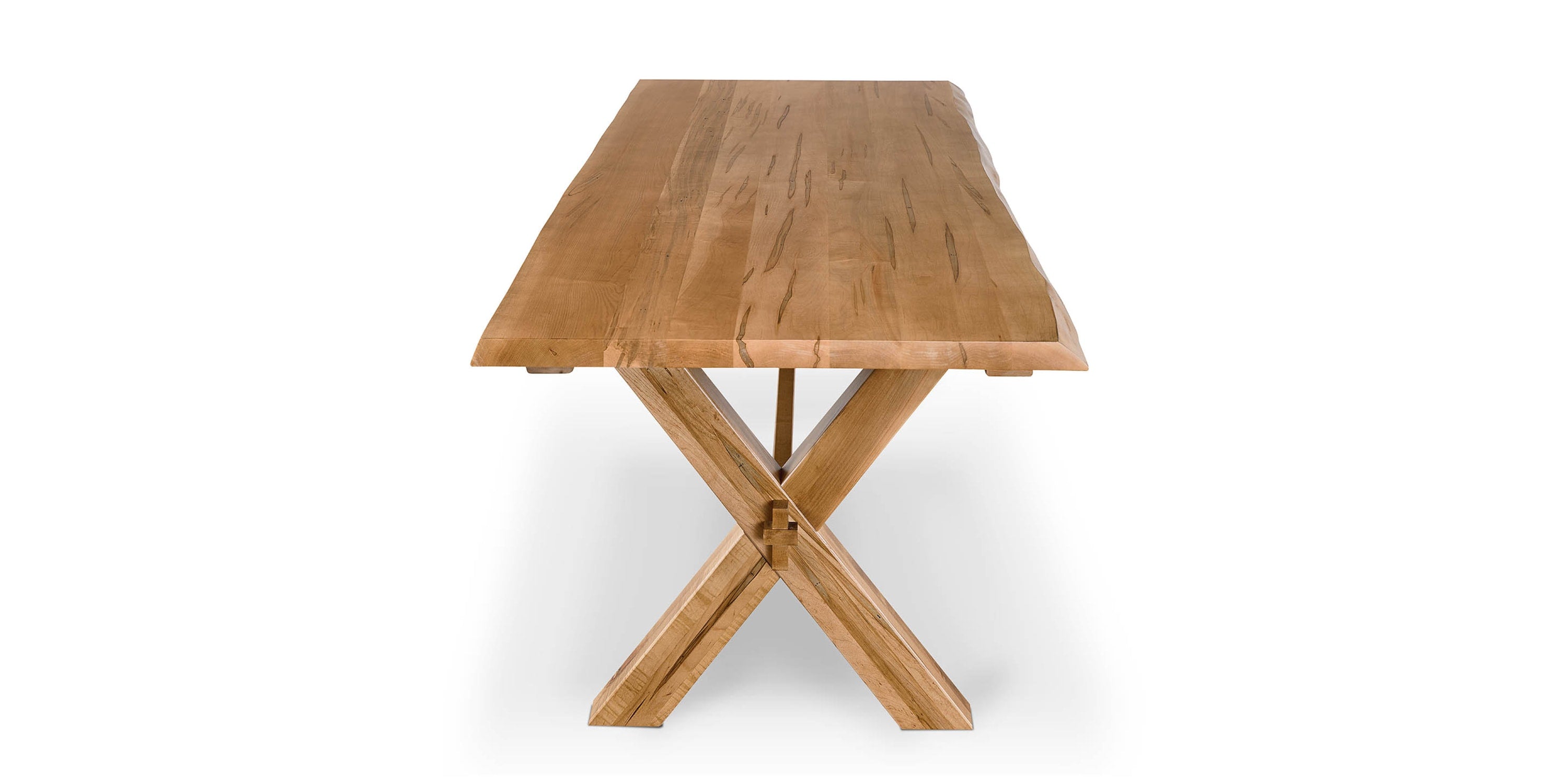 Crossbuck Live Edge Dining Table with Extendable Leaves Bassett