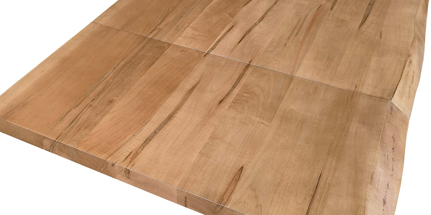Crossbuck Live Edge Dining Table with Extendable Leaves Bassett