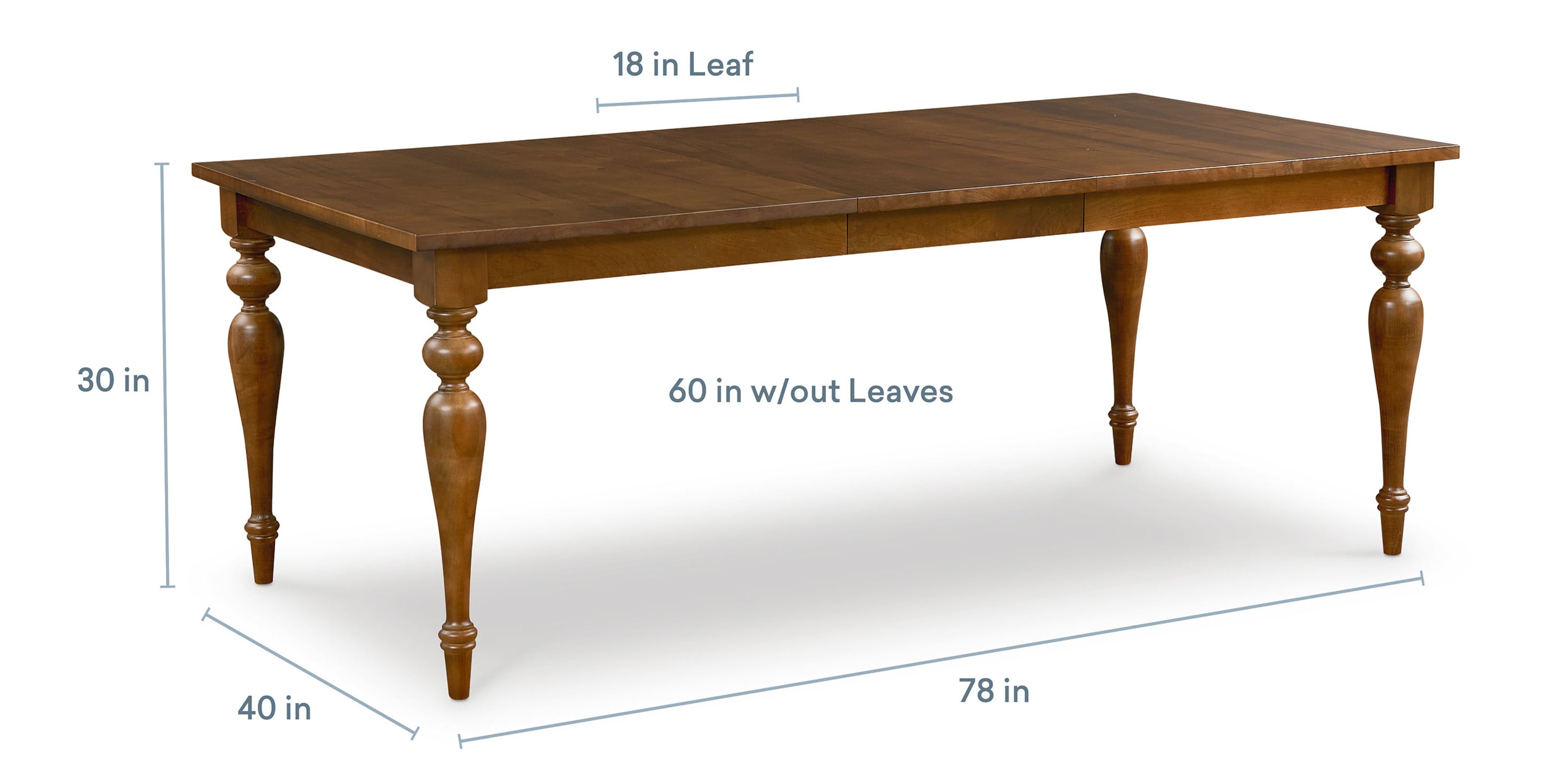 Amelia Maple Rectangle Dining Table with Leaf Bassett