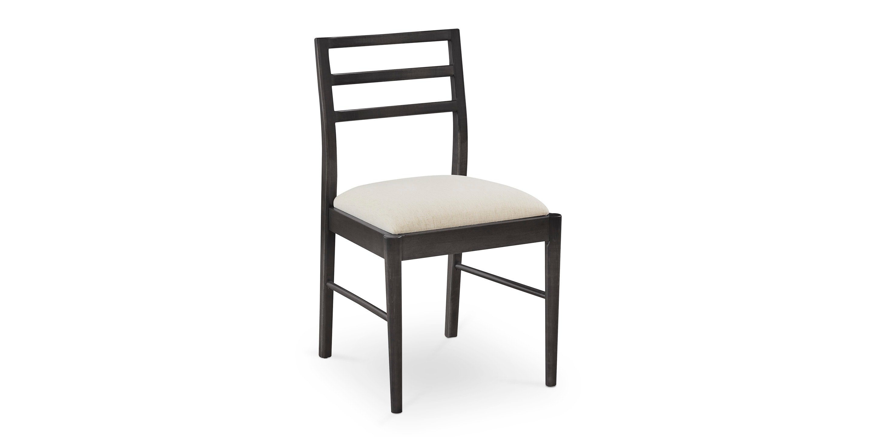 Bassett Spence Phelps Side Chair — Fabric Seat, Built to Order in the USA — Carbon finish