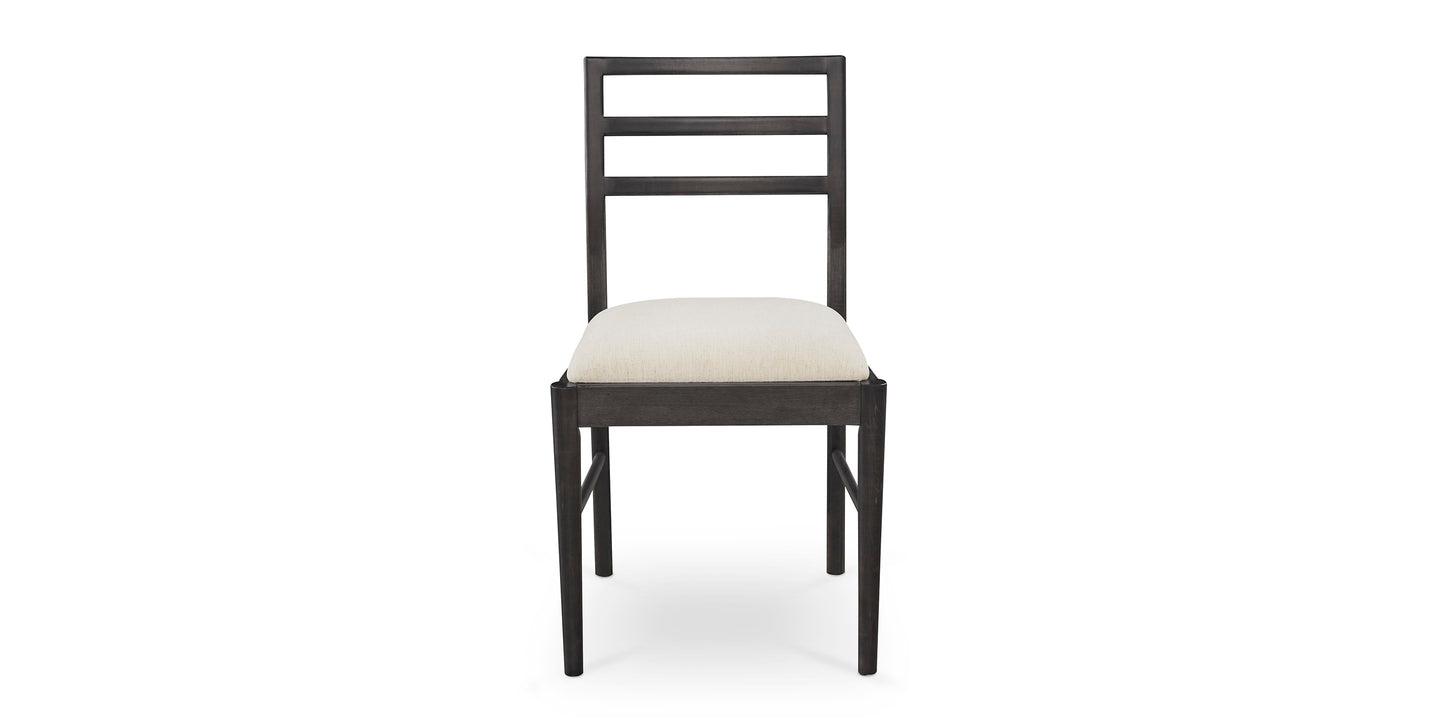 Bassett Spence Phelps Side Chair — Fabric Seat, Built to Order in the USA — Carbon finish