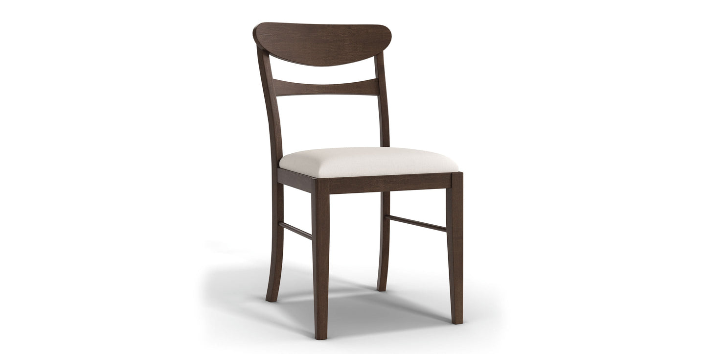 Bassett Spence Daniel Side Chair — Upholstered Seat, Made in the USA — Sable finish