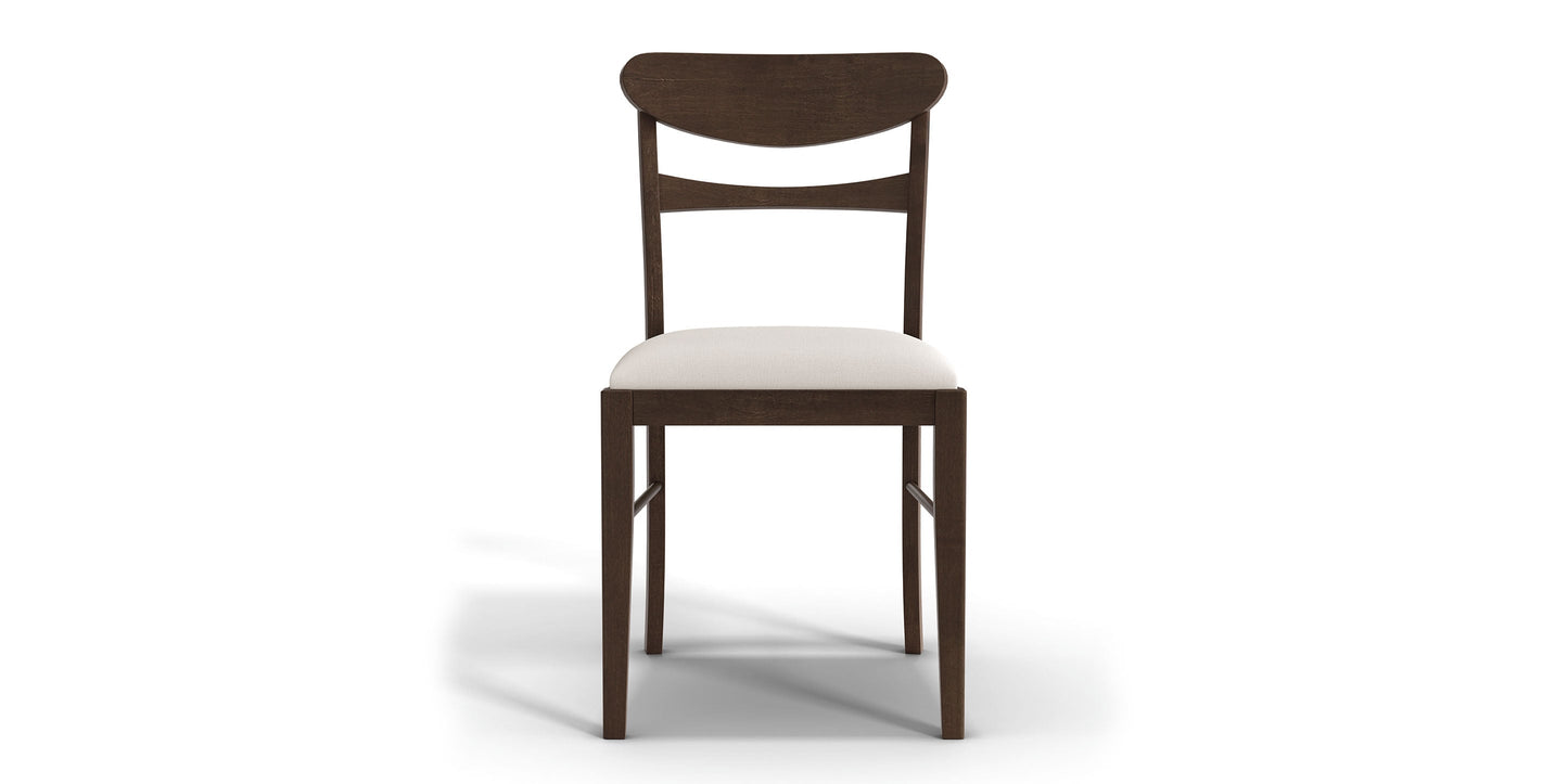 Bassett Spence Daniel Side Chair — Upholstered Seat, Made in the USA — Sable finish