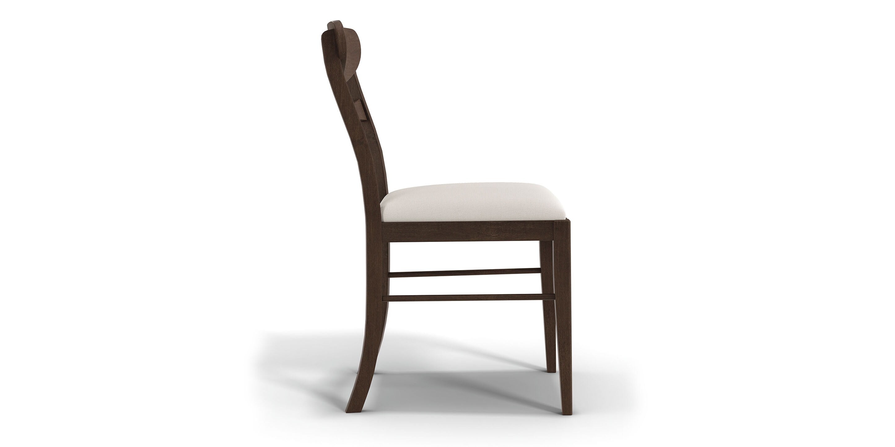Bassett Spence Daniel Side Chair — Upholstered Seat, Made in the USA — Sable finish