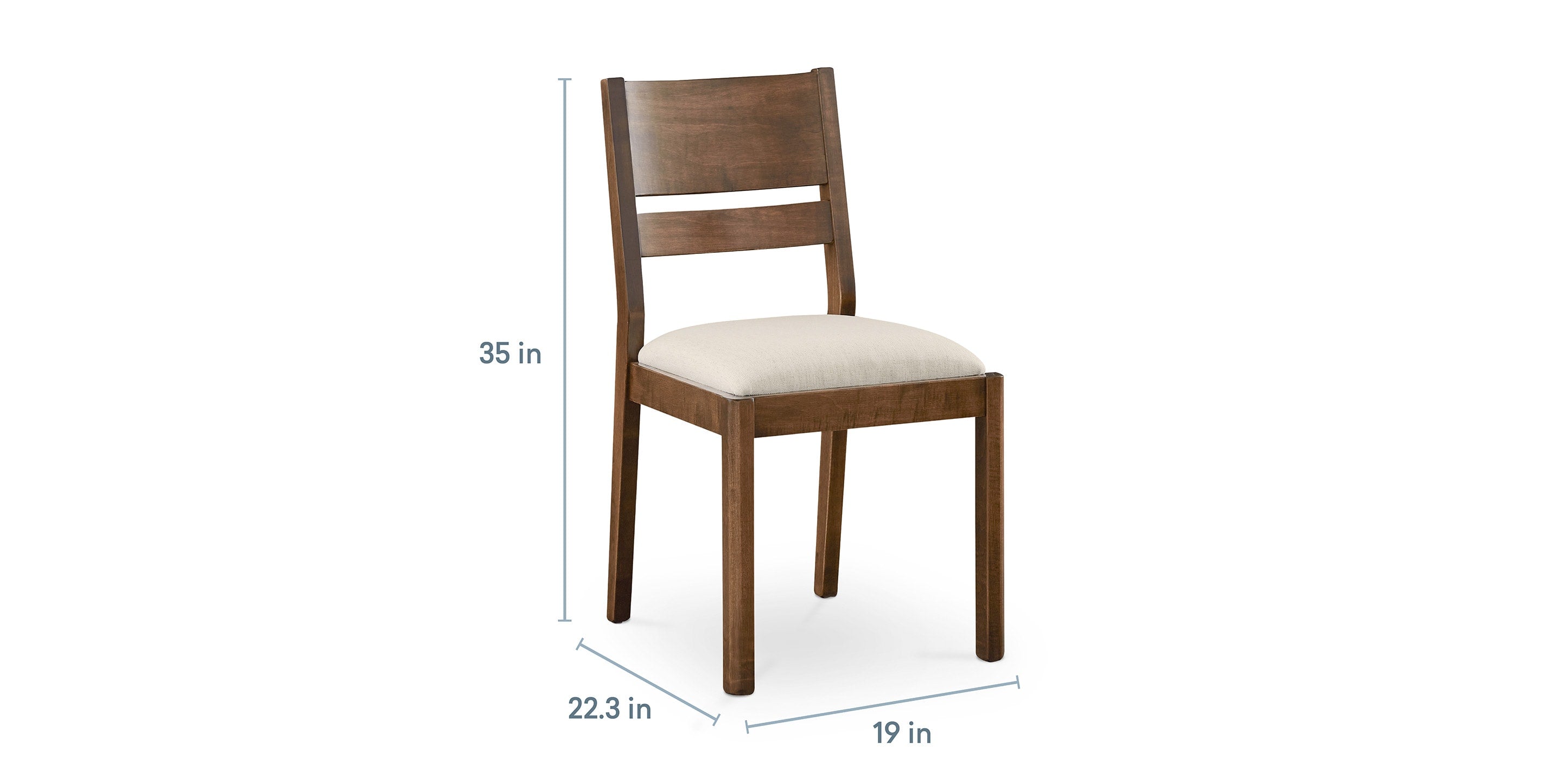 Bassett Spence Side Chair — The Namesake Seat, Made in the USA — Sable finish — dimensions