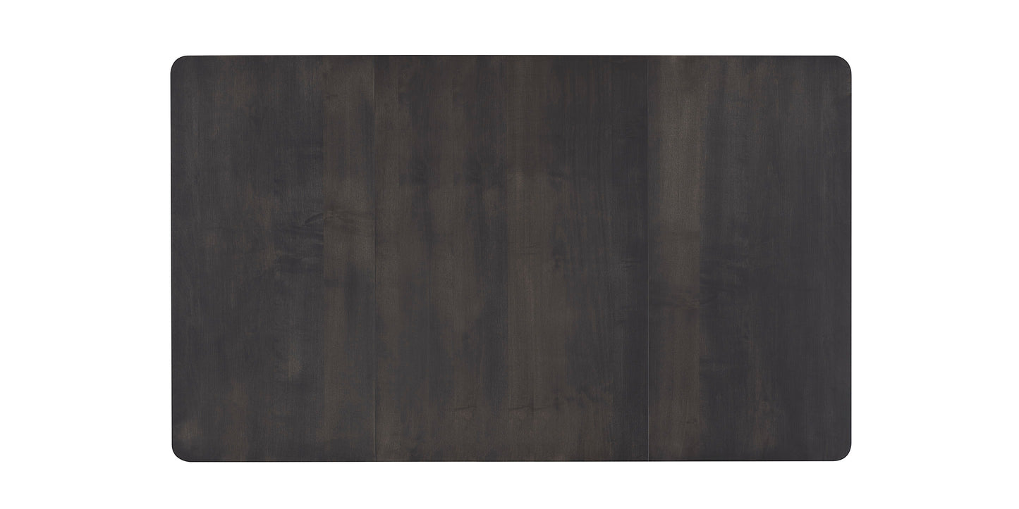 Bassett Spence 36" Rectangular Dining Table — One or Two Leaves, USA-Made — Carbon finish