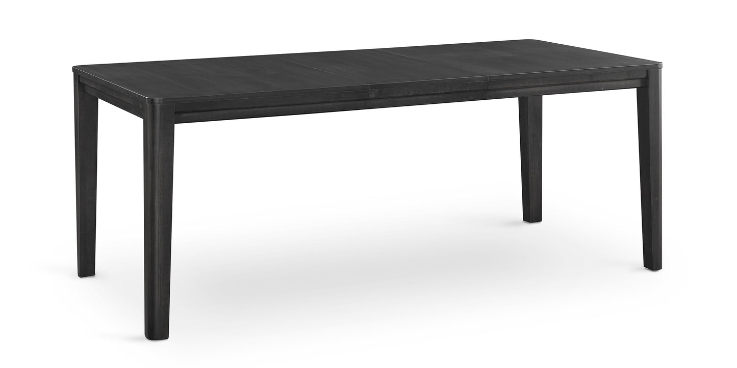 Bassett Spence 36" Rectangular Dining Table — One or Two Leaves, USA-Made — Carbon finish