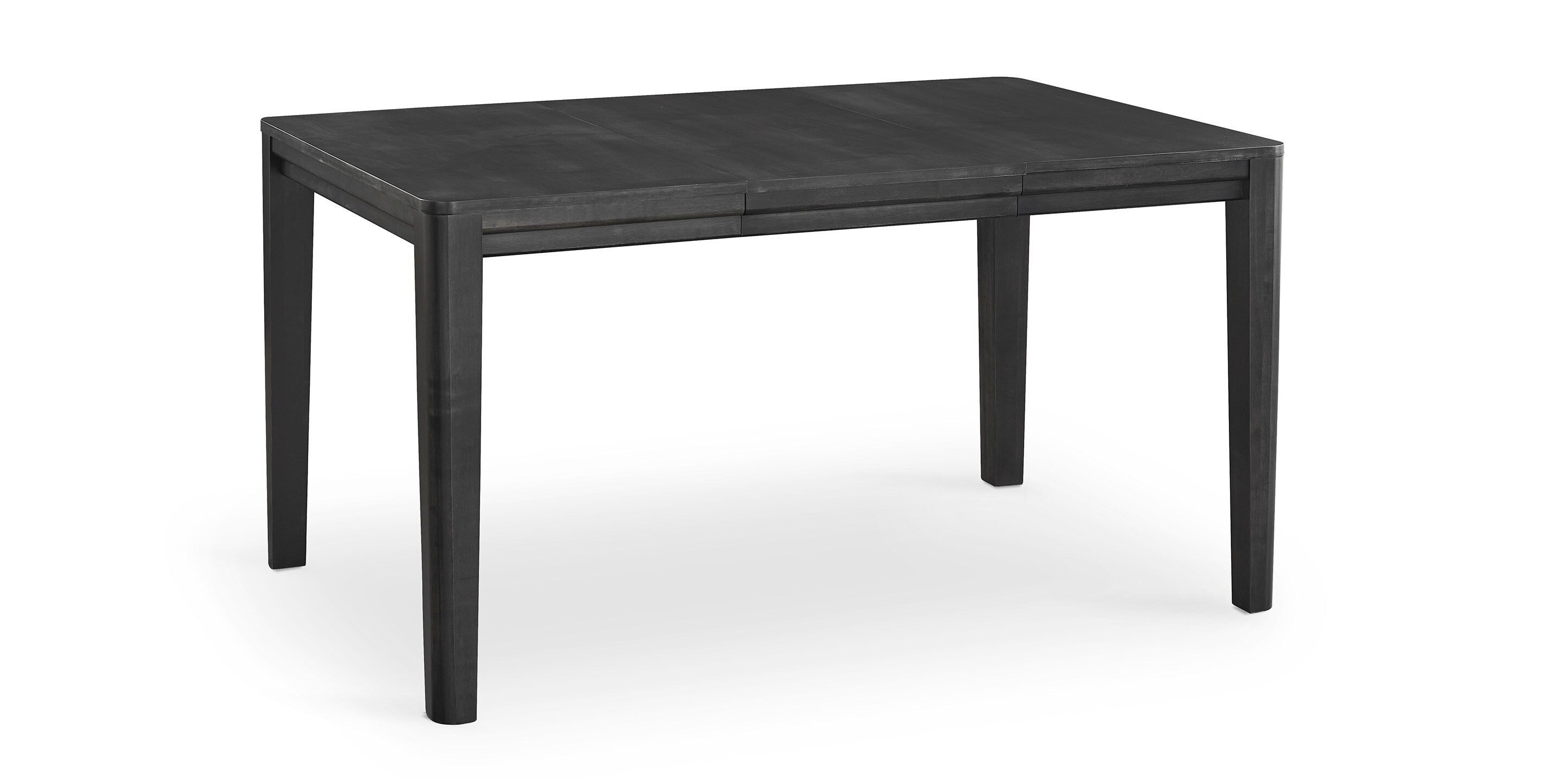 Bassett Spence 38" Square Dining Table — Leaf Options, Made in the USA — Carbon finish