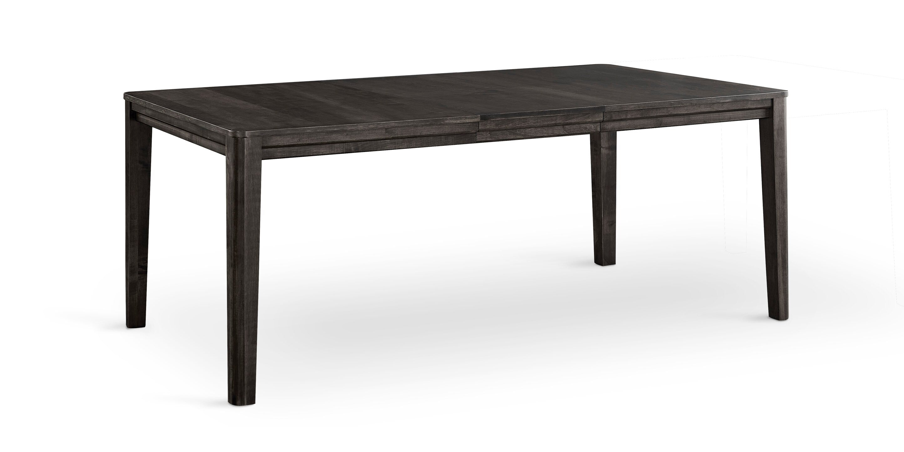 Bassett Spence 60" Maple Dining Table — Extends with Leaves, USA-Made — Carbon finish