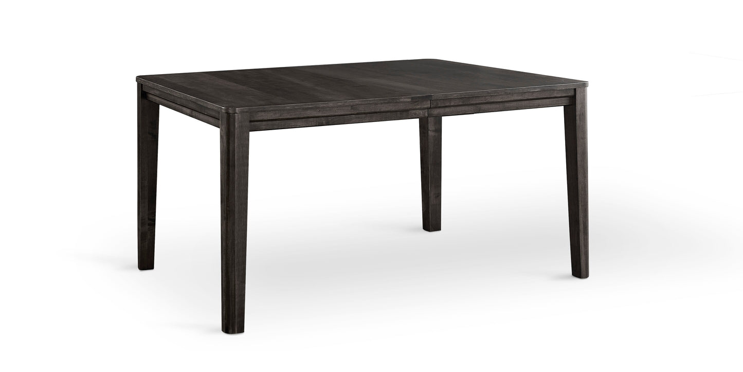 Bassett Spence 60" Maple Dining Table — Extends with Leaves, USA-Made — Carbon finish