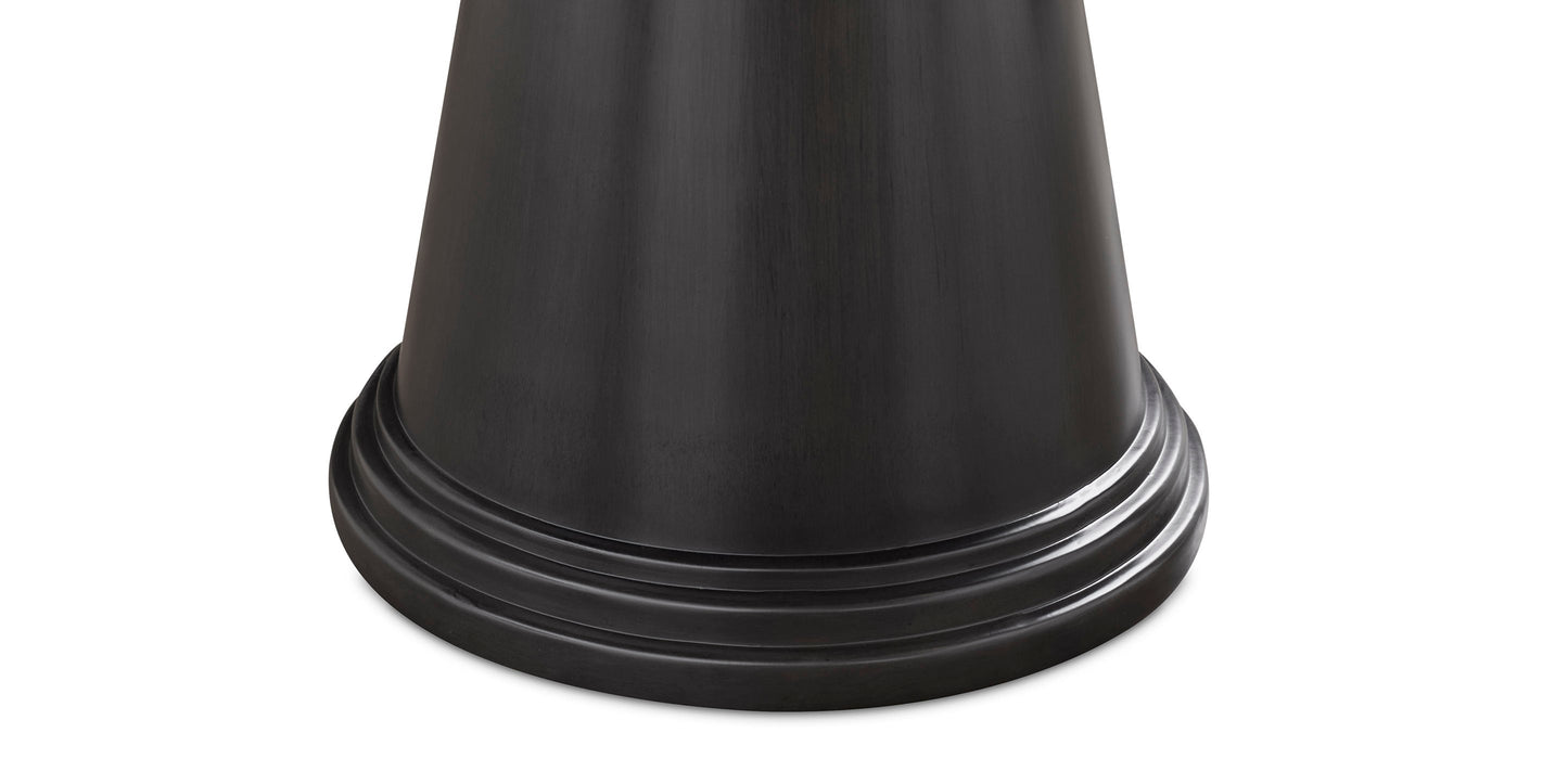 Bassett Spence 44" Round Dining Table — Four Finishes, Made in the USA — Carbon finish