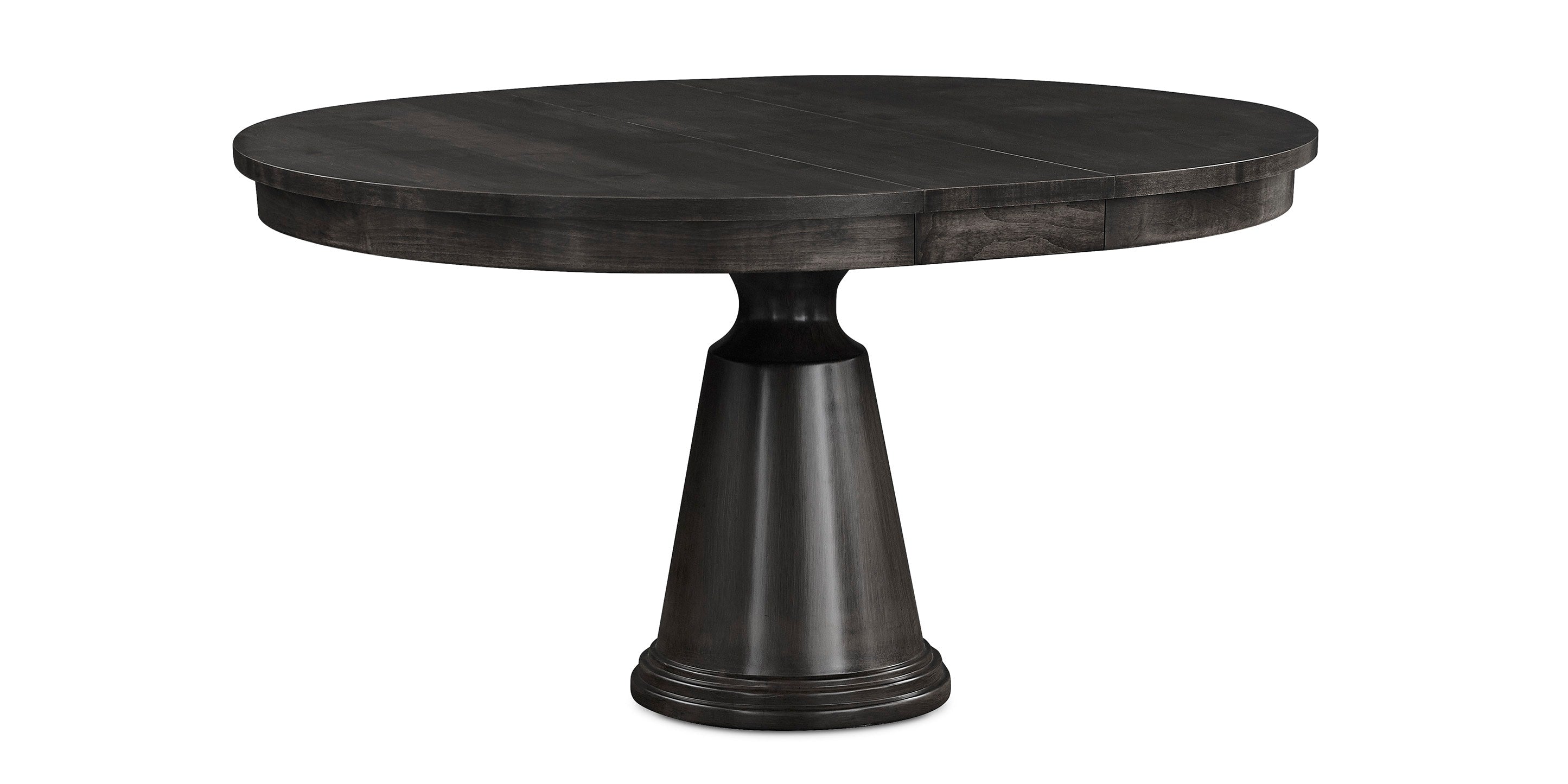 Bassett Spence 52" Round Dining Table — Four Finishes, USA-Made — Carbon finish