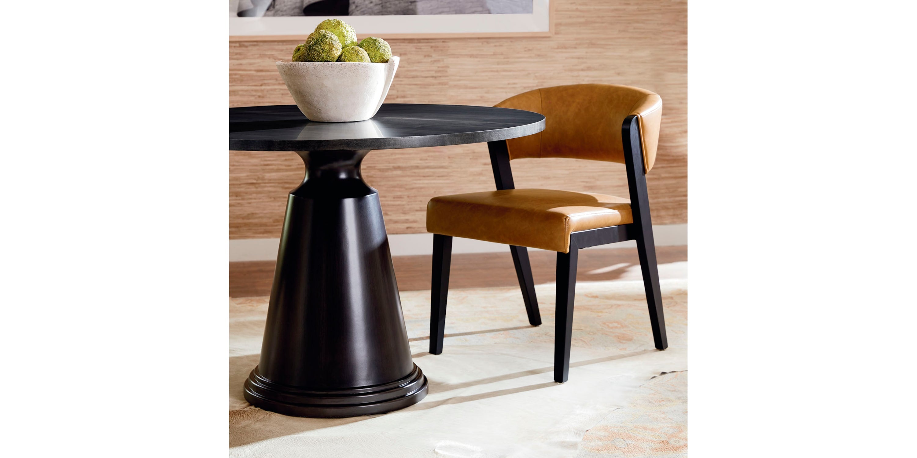 Asher Upholstered Faux Leather Dining Chair Bassett