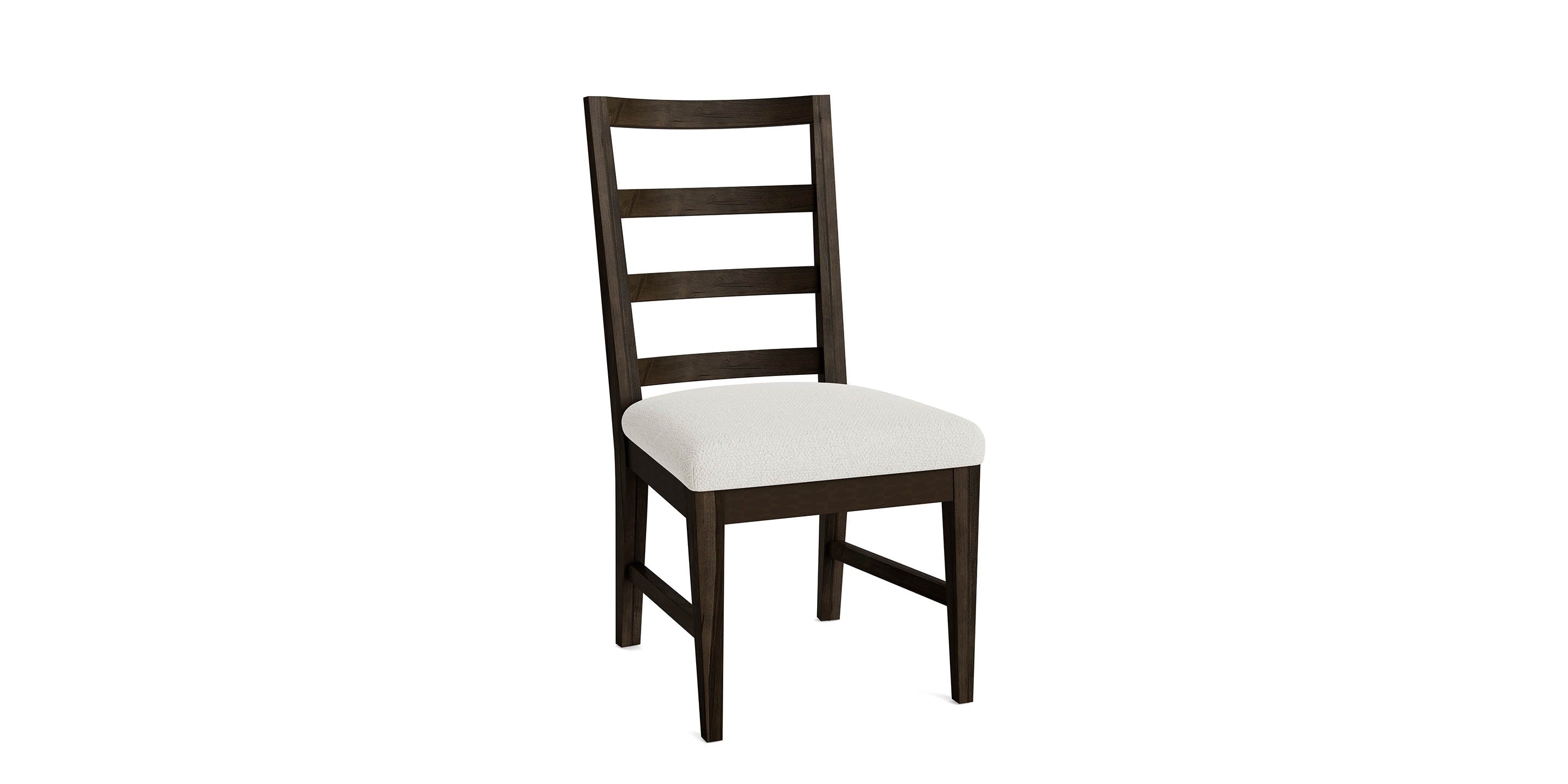 Bassett Hideaway Ladderback Side Chair — Wood or Fabric Seat