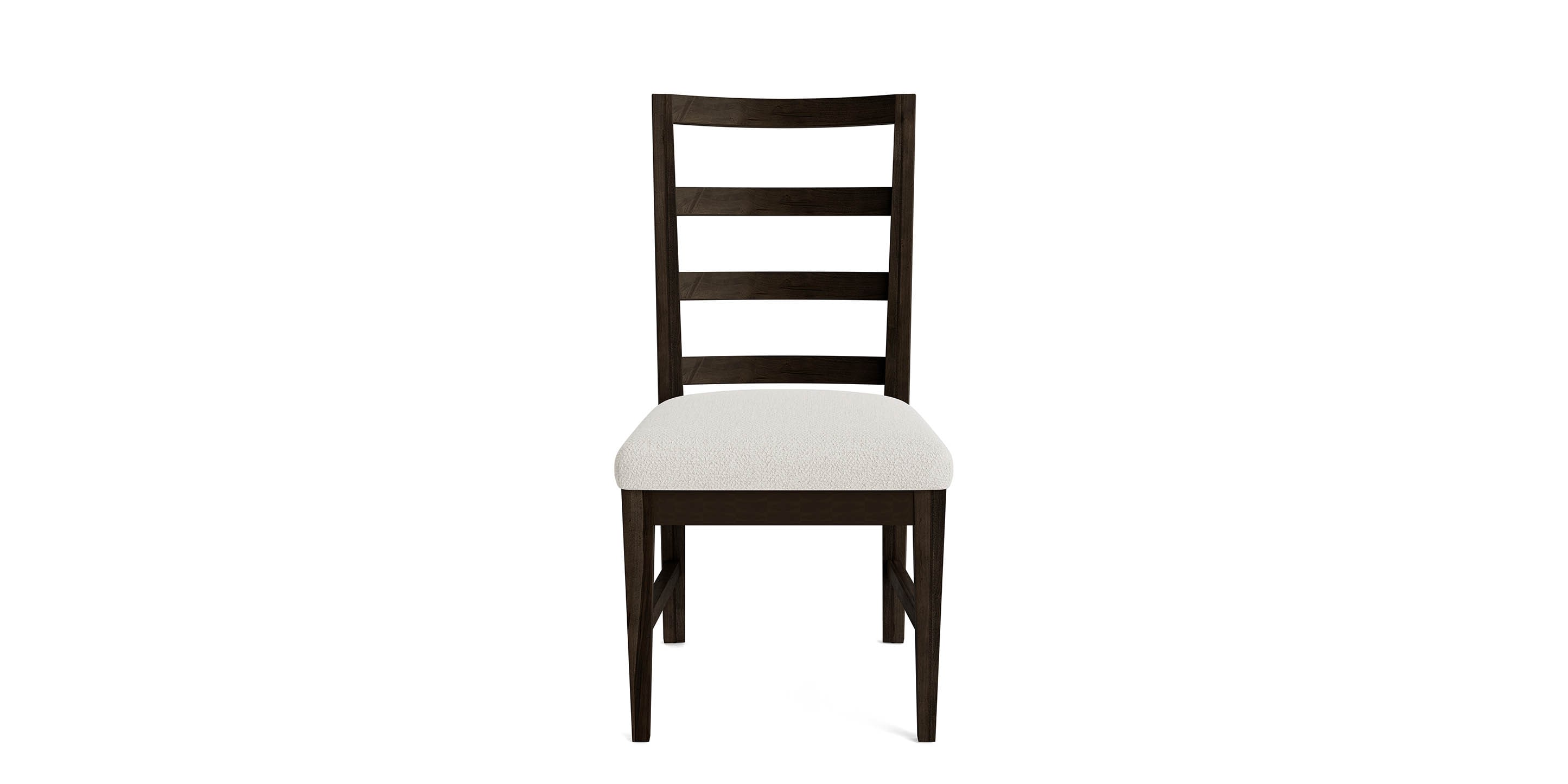 Bassett Hideaway Ladderback Side Chair — Wood or Fabric Seat