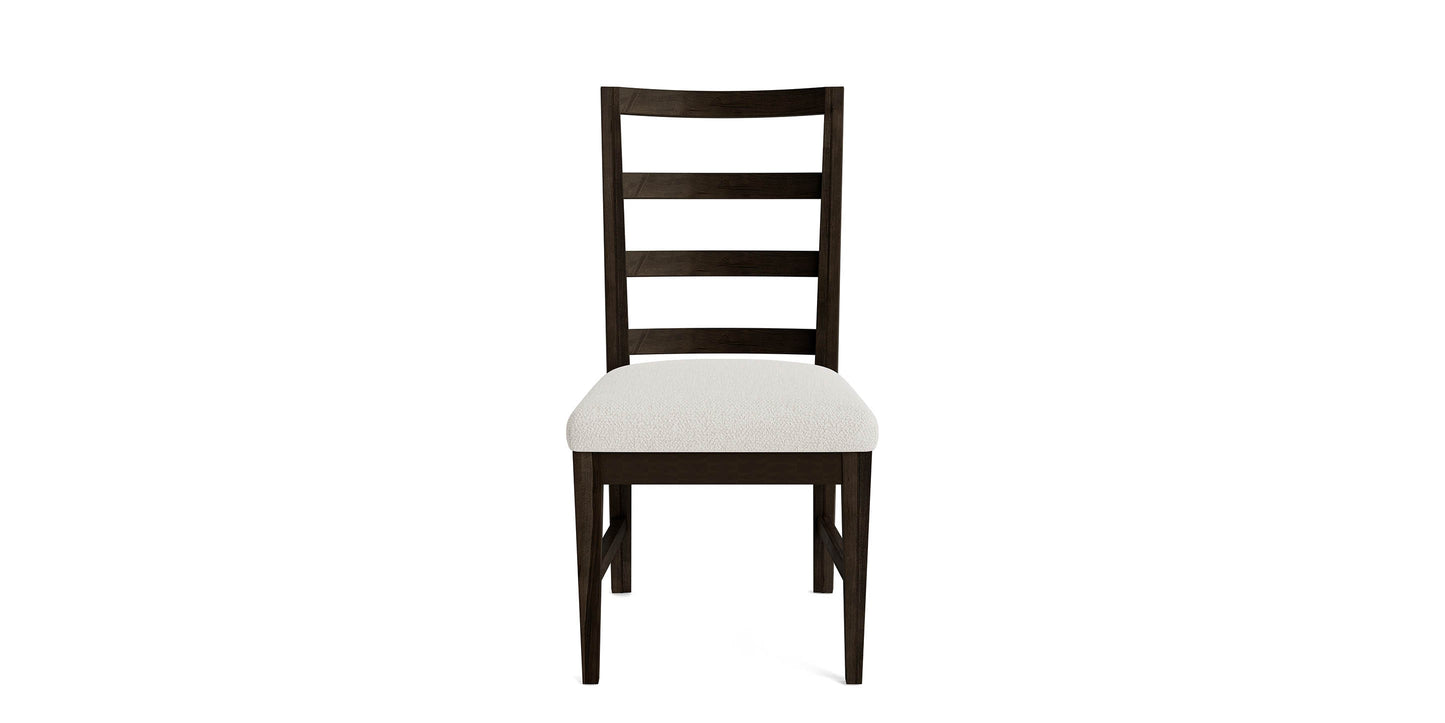 Bassett Hideaway Ladderback Side Chair — Wood or Fabric Seat