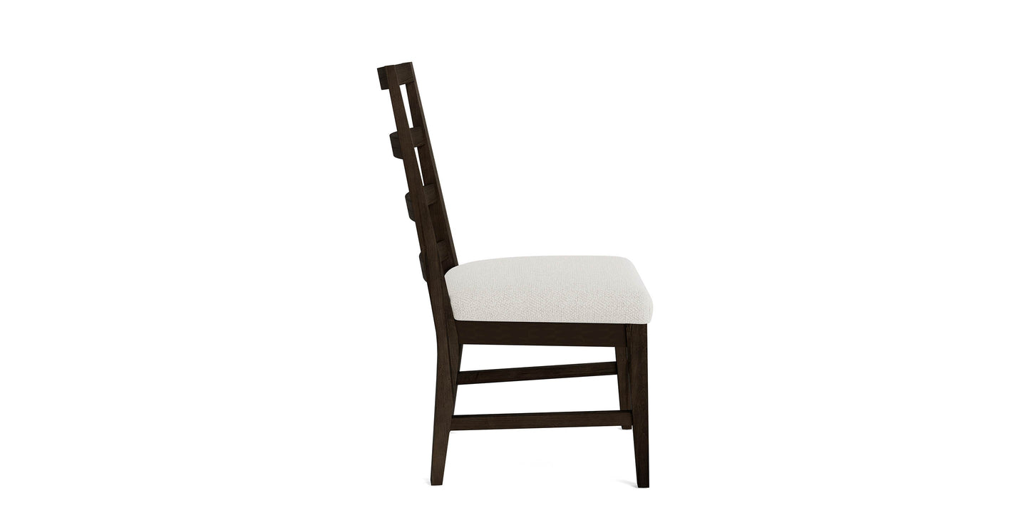 Bassett Hideaway Ladderback Side Chair — Wood or Fabric Seat