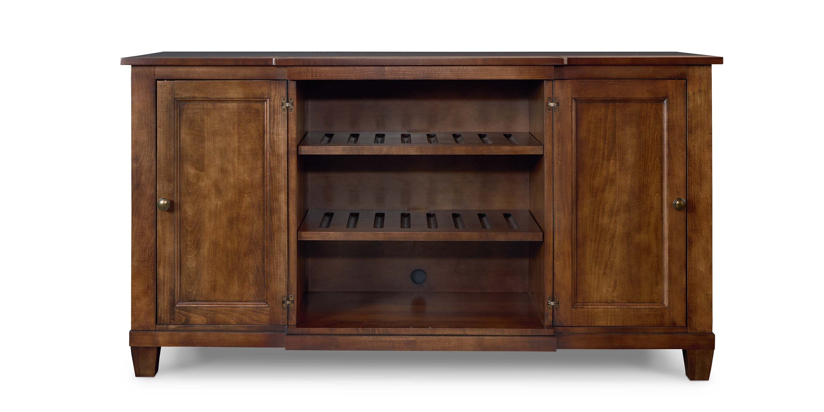Bassett Hideaway Maple Buffet — Pivot Doors, Made in the USA