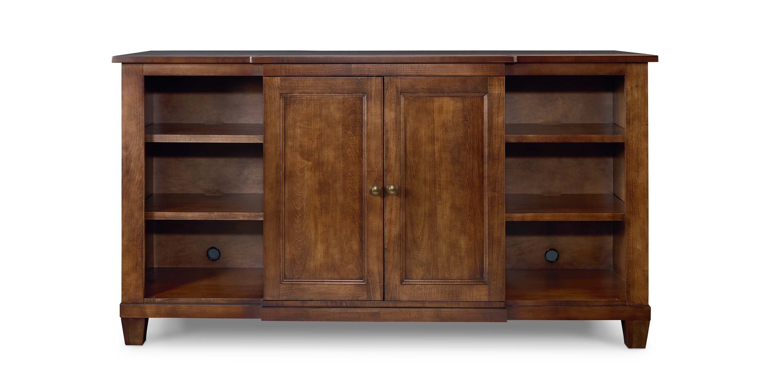 Bassett Hideaway Maple Buffet — Pivot Doors, Made in the USA