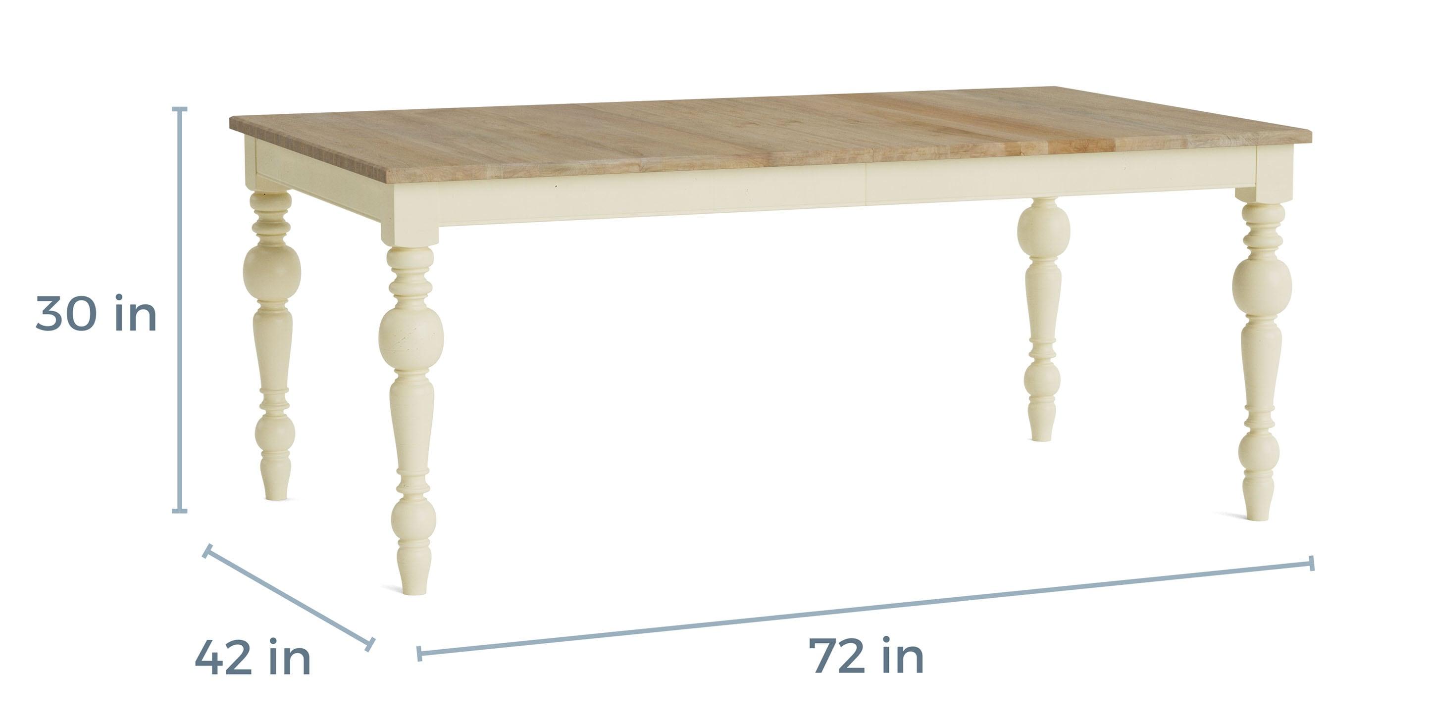 Bassett Hideaway Rectangle Dining Table — Solid Maple, Made in USA Bassett Dining Table