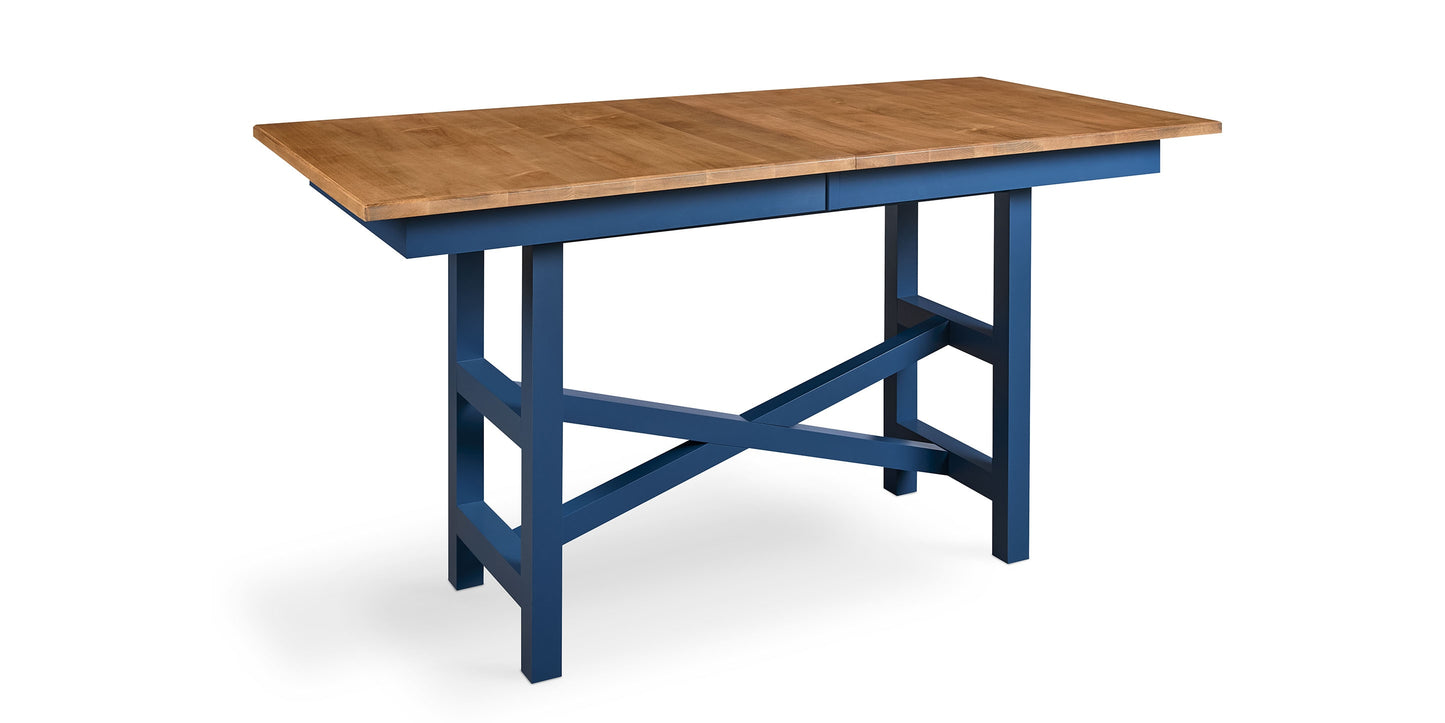 Bassett Hideaway Counter Height Trestle Base — Solid Maple, USA-Made