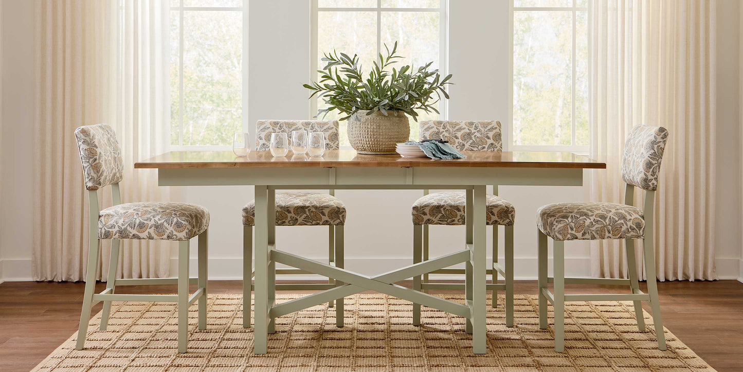 Bassett Hideaway Top for Counter Height Trestle Base — Solid Maple