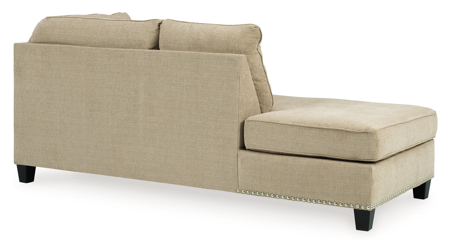 Dovemont 2-Piece Sectional with Chaise, Chair and Ottoman