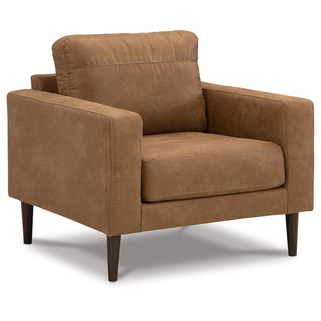 Telora Chair — Caramel Faux Leather Retro Signature Design by Ashley® Living Room