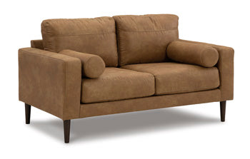 Telora Loveseat — Caramel with Bolsters Signature Design by Ashley® Living Room
