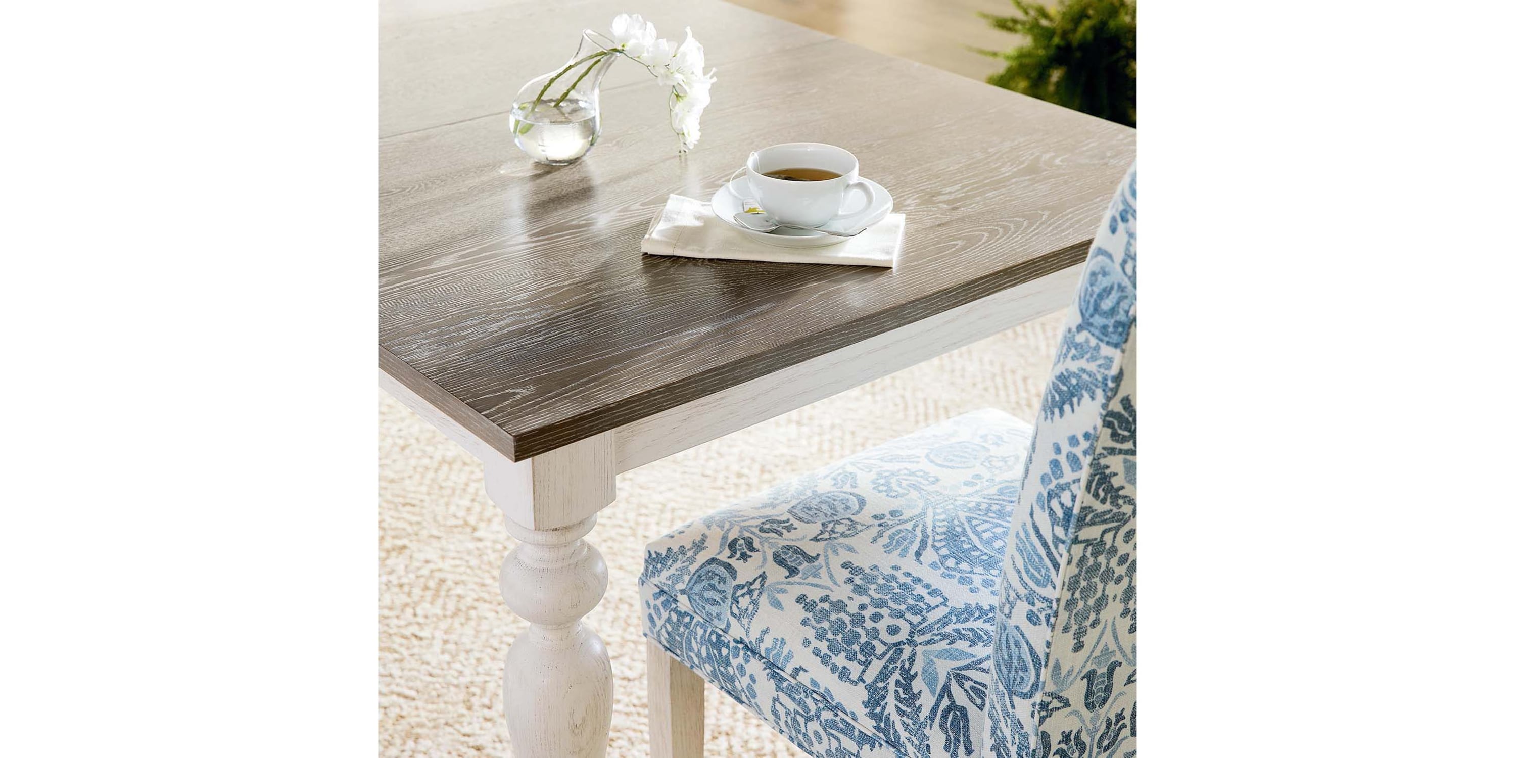 Amelia Oak Rectangle Dining Table with Leaf Bassett