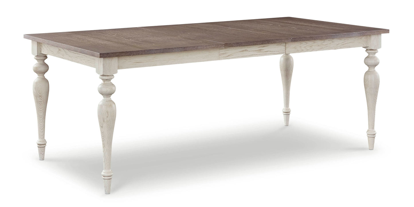 Amelia Oak Rectangle Dining Table with Leaf Bassett