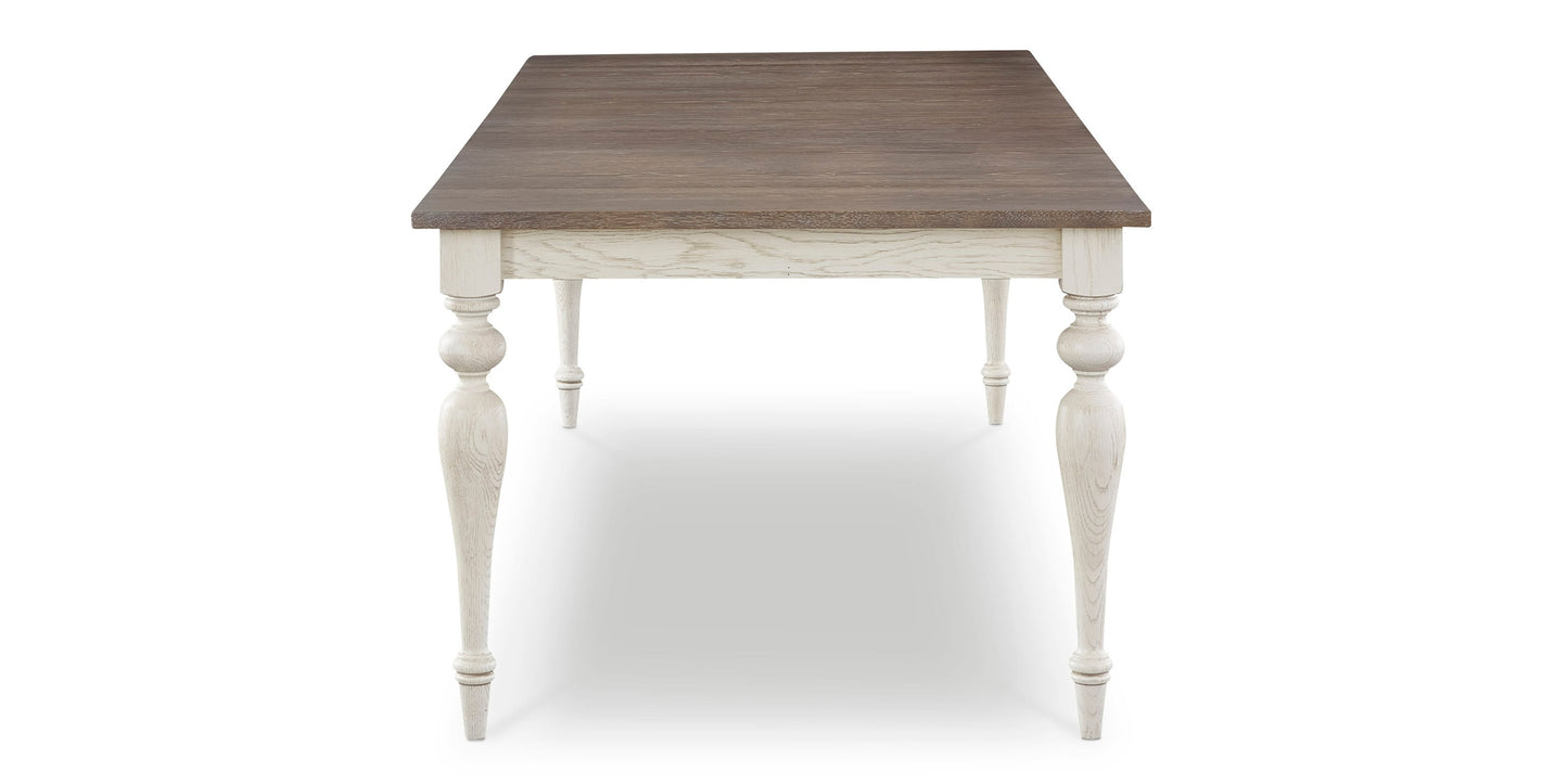 Amelia Oak Rectangle Dining Table with Leaf Bassett