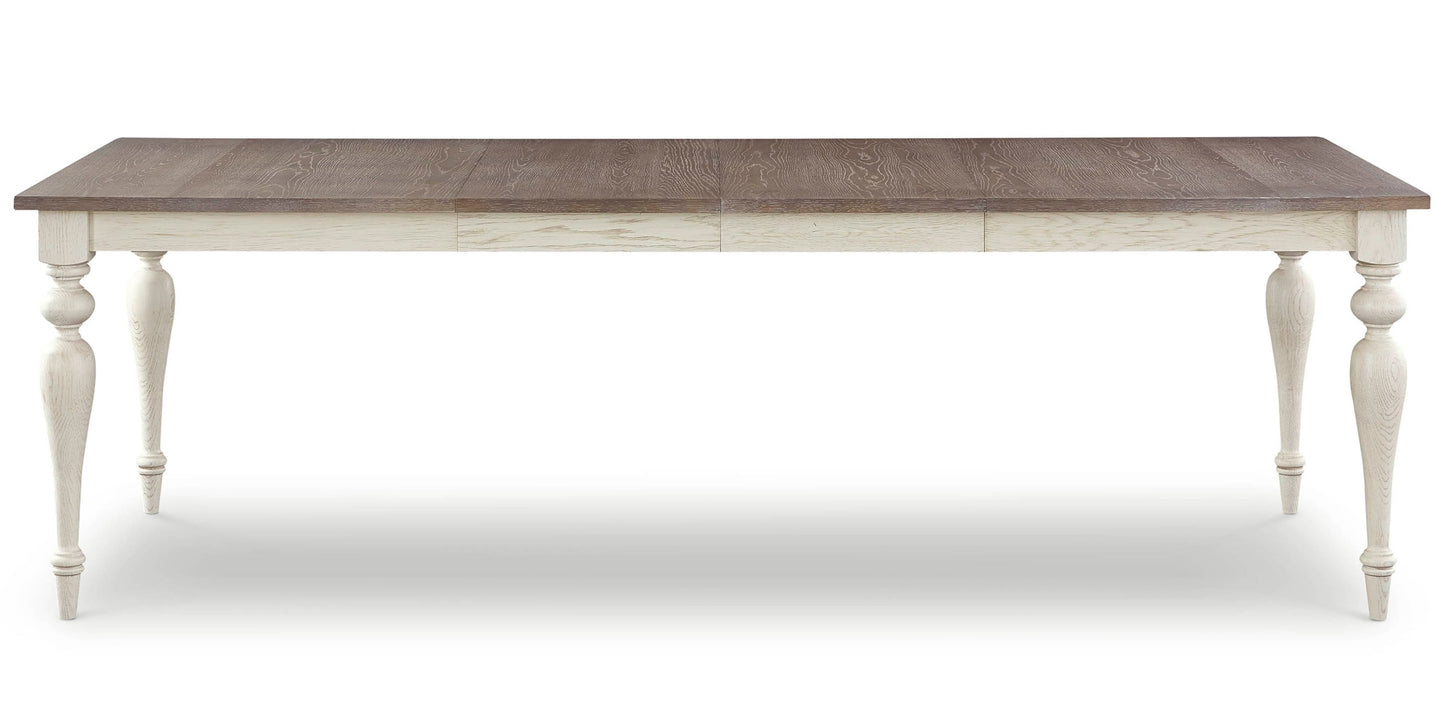 Amelia Oak Rectangle Dining Table with Leaf Bassett