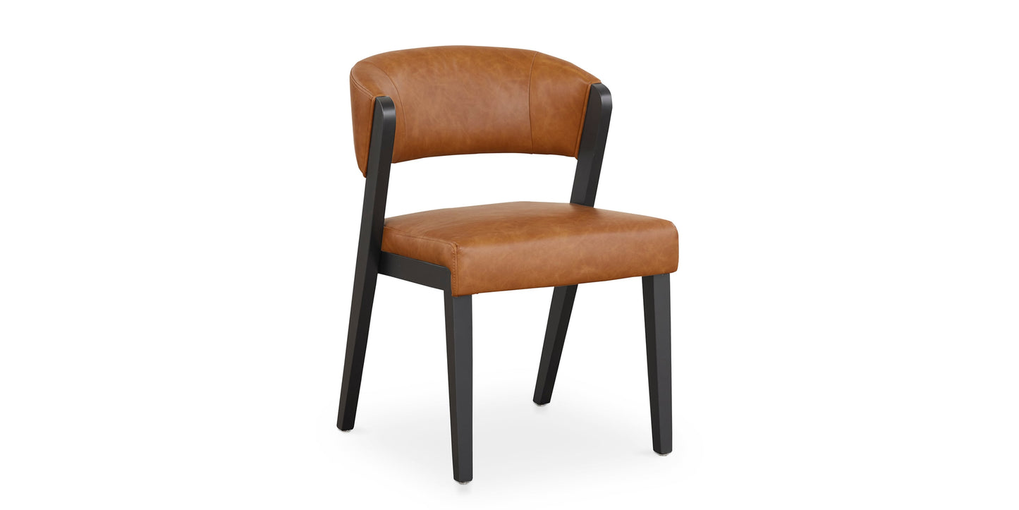 Asher Upholstered Faux Leather Dining Chair Bassett