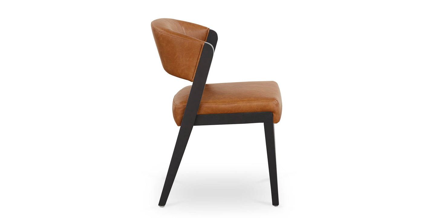 Asher Upholstered Faux Leather Dining Chair Bassett
