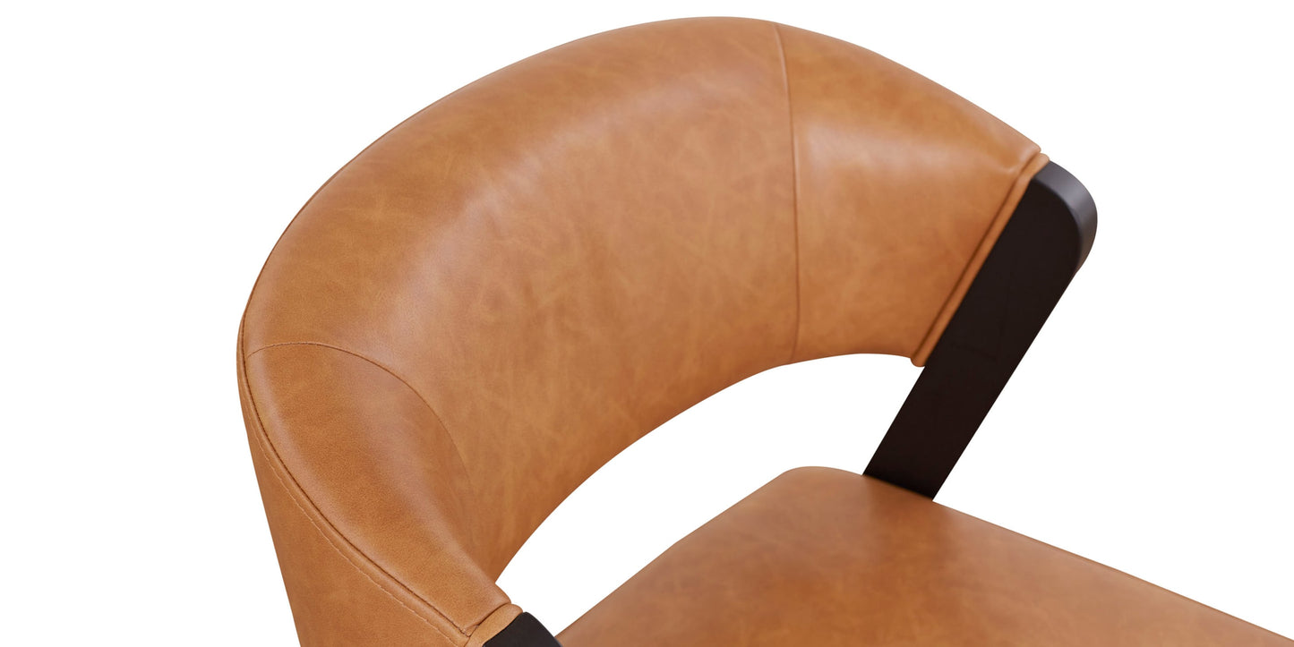 Asher Upholstered Faux Leather Dining Chair Bassett
