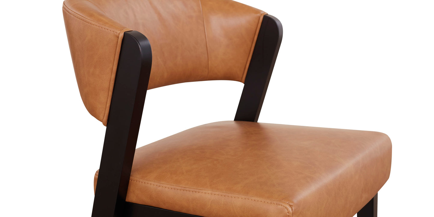 Asher Upholstered Faux Leather Dining Chair Bassett