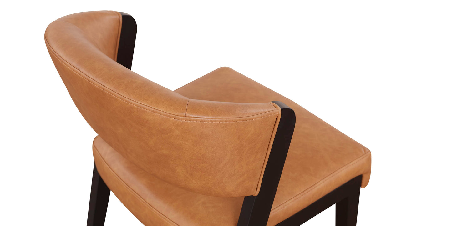 Asher Upholstered Faux Leather Dining Chair Bassett