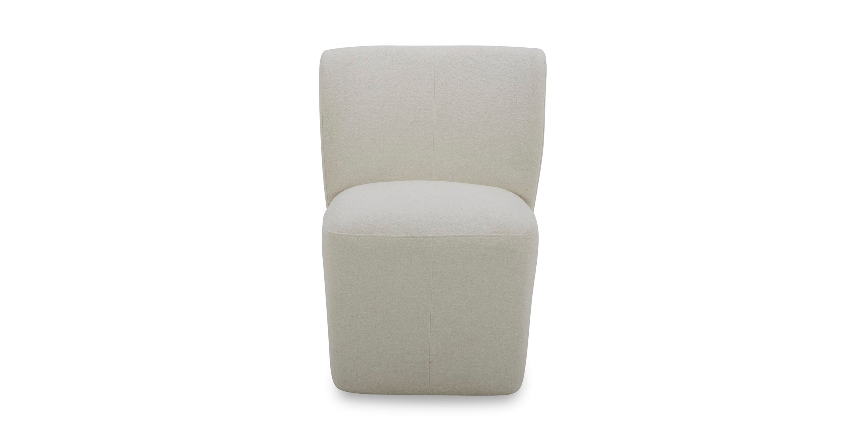 Reed Upholstered Dining Chair with Casters Bassett