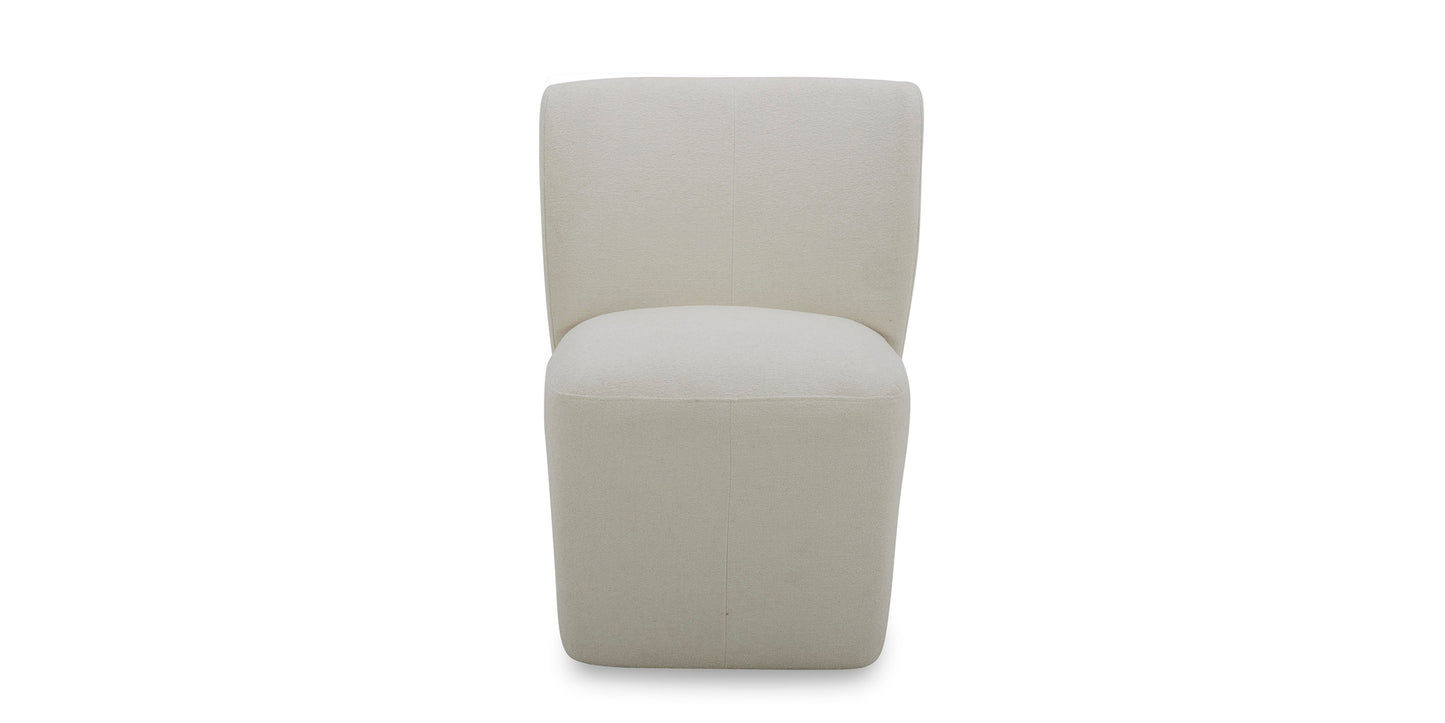 Reed Upholstered Dining Chair with Casters Bassett