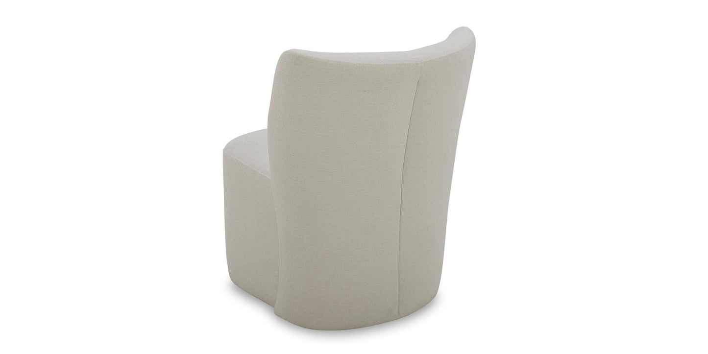 Reed Upholstered Dining Chair with Casters Bassett