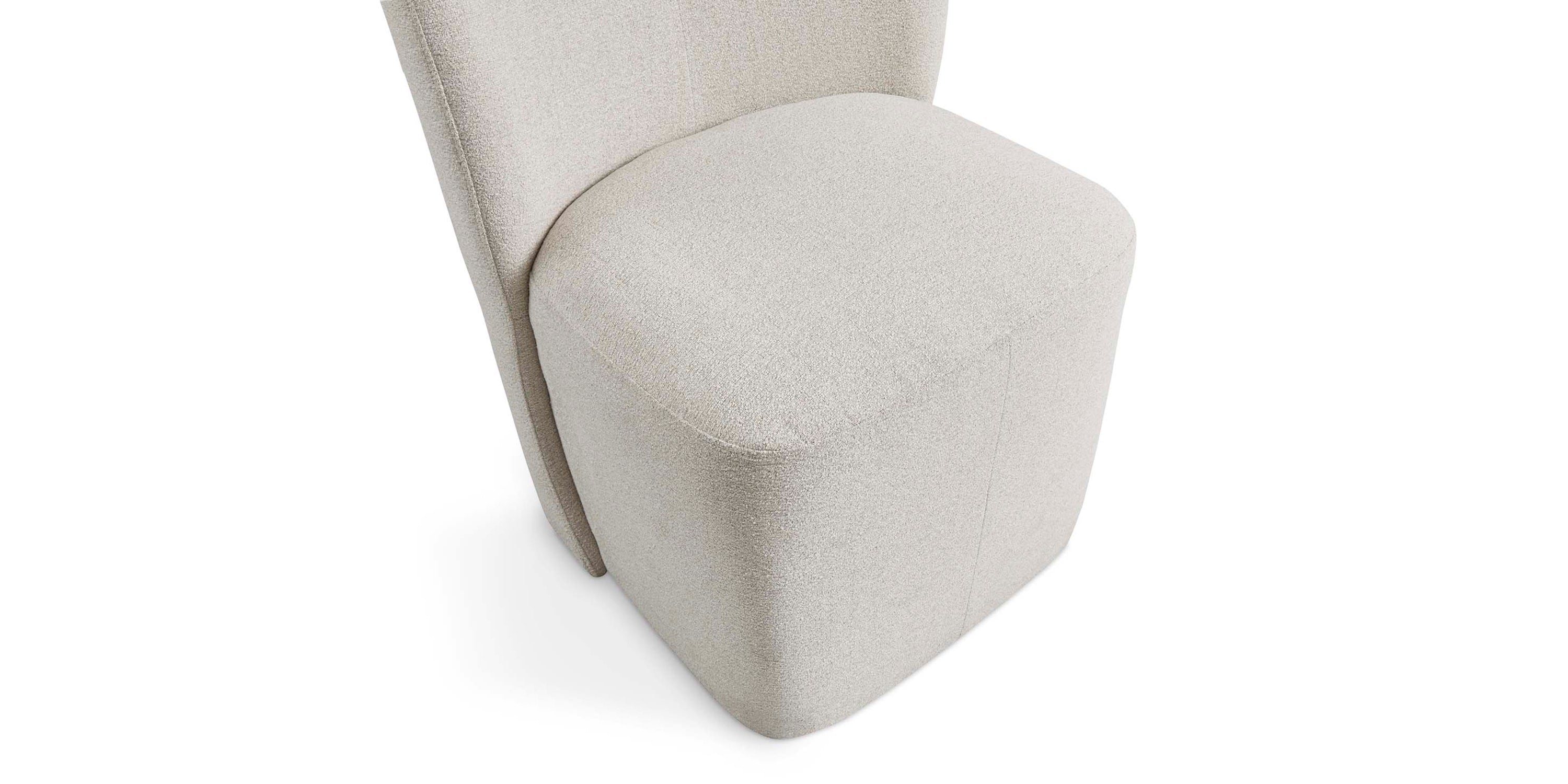 Reed Upholstered Dining Chair with Casters Bassett