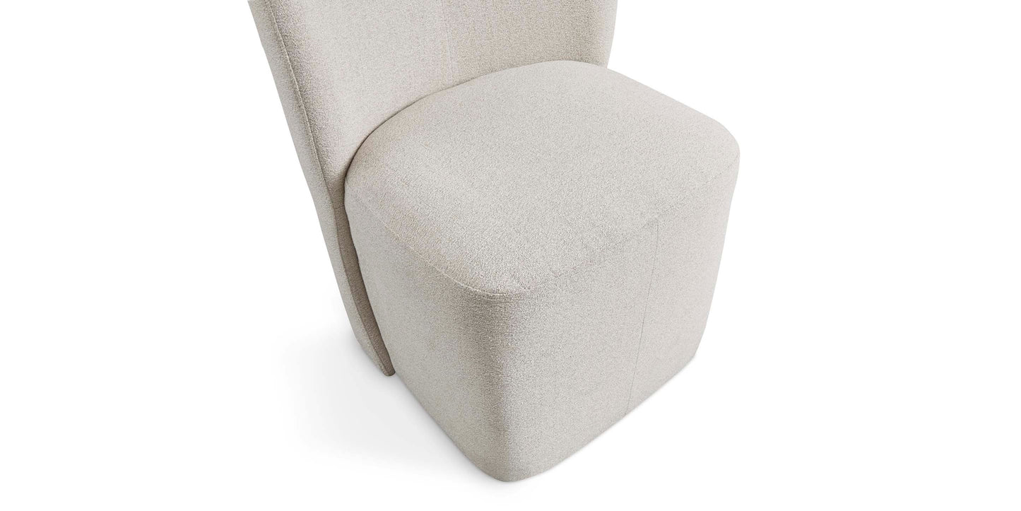 Reed Upholstered Dining Chair with Casters Bassett