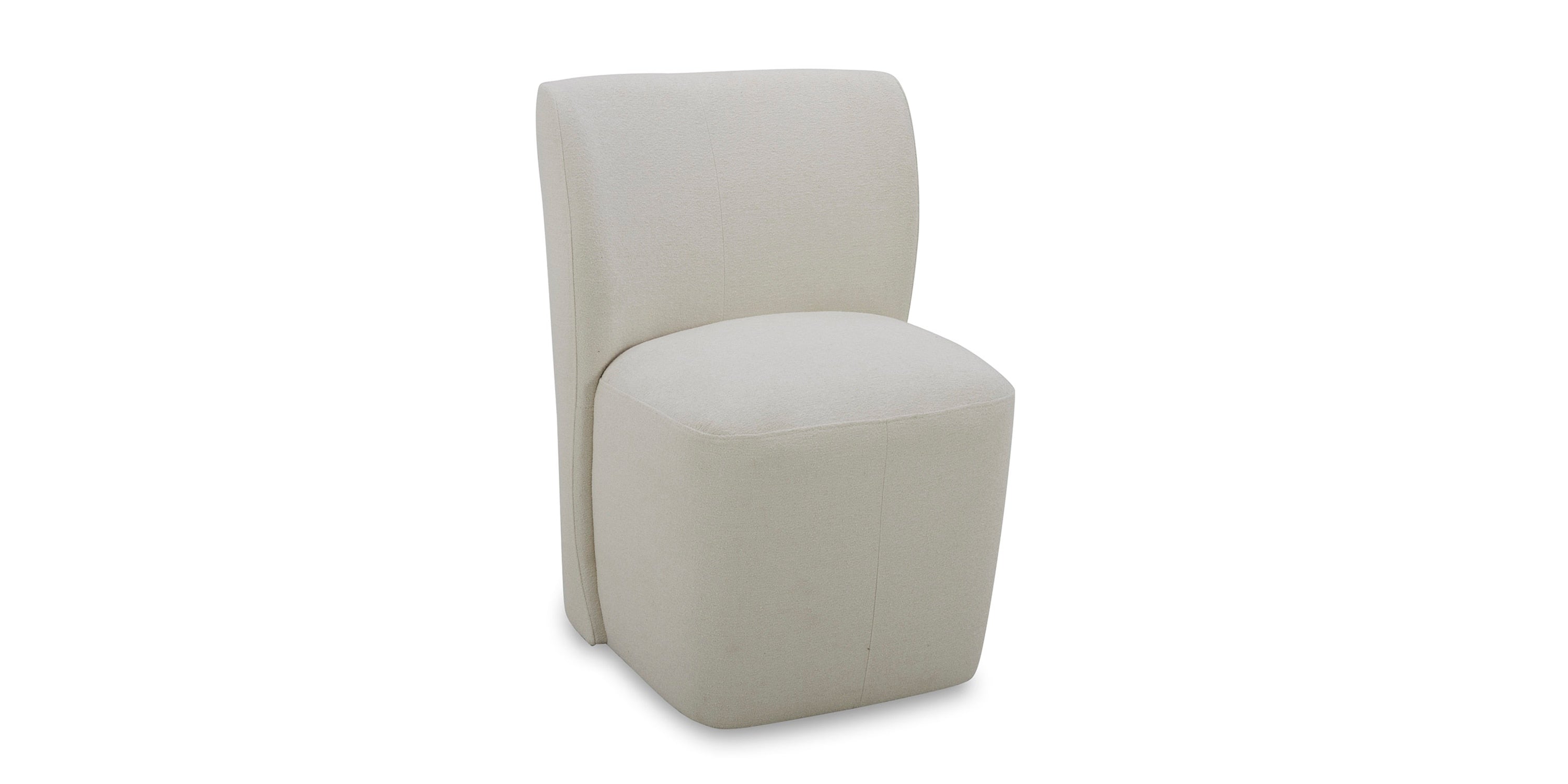 Reed Upholstered Dining Chair with Casters Bassett