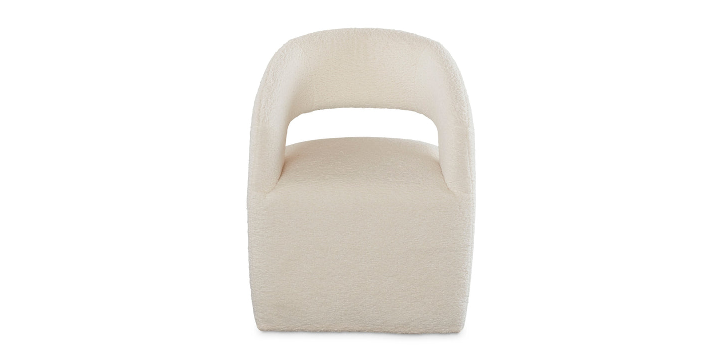 Aries Upholstered Dining Chair with Casters Bassett