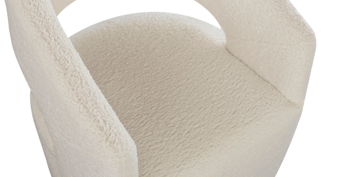 Aries Upholstered Dining Chair with Casters Bassett